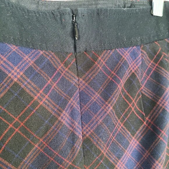 The Limited Black Purple Plaid Career Pencil Skirt Academia - Picture 5 of 7